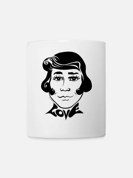 60s Love Sixties unisex Gesicht divers trans - Tasse - Weiß