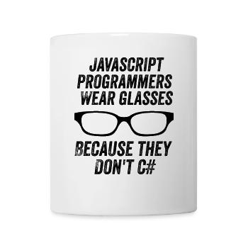 Lustige Javascript-Programmierer - Tasse - Weiß - Vorne