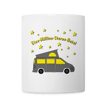 eine million sterne hotel campingbus - Tasse - Weiß - Vorne