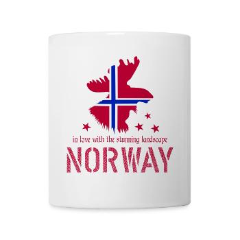 Norwegen Elch norge - Tasse - Weiß - Vorne