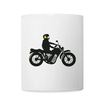 motorradfahrer - Tasse - Weiß - Vorne