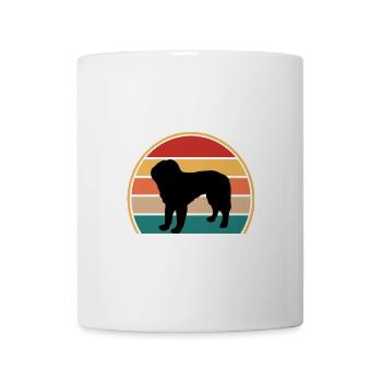 Bosnische grobhaariger Jagdhund Silhouette Retro - Tasse - Weiß - Vorne