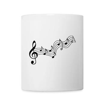 Musiknoten - Tasse - Weiß - Vorne