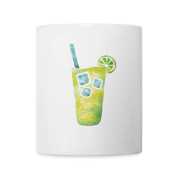 kühles Getränke mit Zitrone - Tasse - Weiß - Vorne