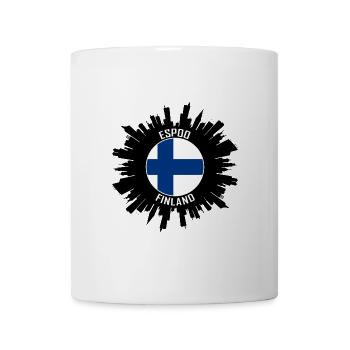 Espoo Skyline Finnland Flagge Reise-Souvenir - Tasse - Weiß - Vorne