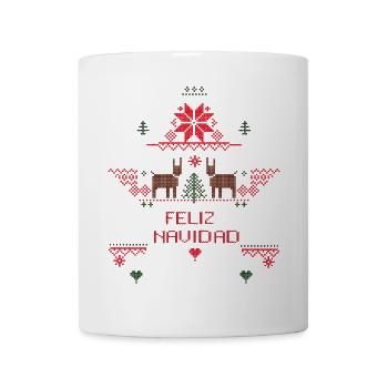 Feliz Navidad Weihnachten - Tasse - Weiß - Vorne