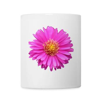 rosa Blume rosa Blüte Sommeraster - Tasse - Weiß - Vorne
