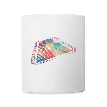 Schwungvolles Hackbrett Volksmusik - Tasse - Weiß - Vorne