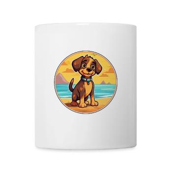 Cao De Seo Miguel Hunderasse Cartoon Kawaii - Tasse - Weiß - Vorne