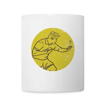 Pfeilschneller Tischtennis Aufschlag - Tasse - Weiß - Vorne