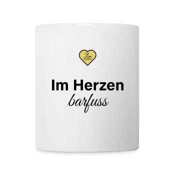 im herzen barfuss - Tasse - Weiß - Vorne