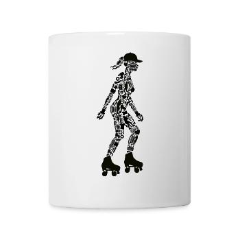 Rollschuh Mädchen Rollschuhe Roller Skating - Tasse - Weiß - Vorne