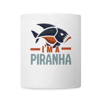 Ich bin ein Piranha-Sammler Aquarianer Aquaristik - Tasse - Weiß - Vorne