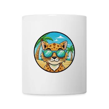 Australische gefleckte Nebelkatzenrasse Cartoon Beach - Tasse - Weiß - Vorne