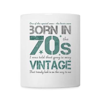 70s die Siebziger Jahre 70's 70er - Tasse - Weiß - Vorne