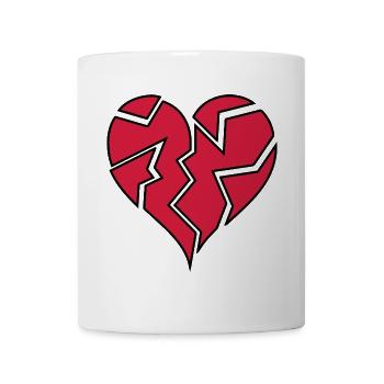 HEARTBROKEN <3 - Tasse - Weiß - Vorne