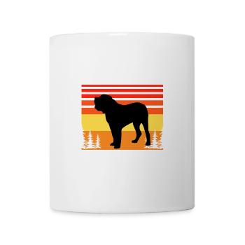 Alano Espanol Hundeliebhaber Silhouette Vintage Sonnenuntergang - Tasse - Weiß - Vorne