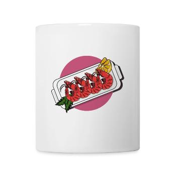 Köstliche Garnelen Meeresgenuss - Tasse - Weiß - Vorne