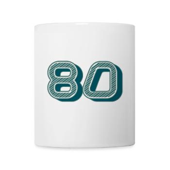 80. 80 JAHRE. 80. JAHRESTAG. 80-JÄHRIGES JUBILÄUM. - Tasse - Weiß - Vorne