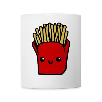 Pommes - Tasse - Weiß - Vorne