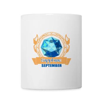 Saphir Stein - Tasse - Weiß - Vorne