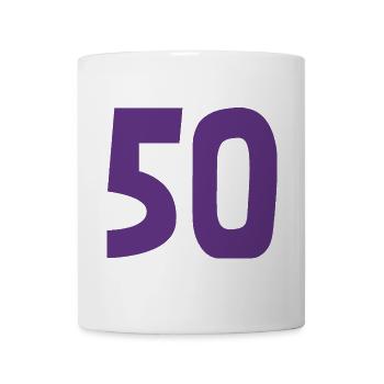 50. 50 JAHRE. 50-JÄHRIGES JUBILÄUM. 50-JÄHRIGES JUBILÄUM. - Tasse - Weiß - Vorne