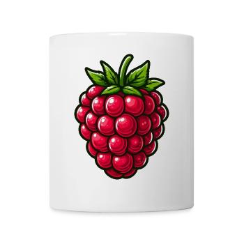 Himbeere, Obst - Tasse - Weiß - Vorne