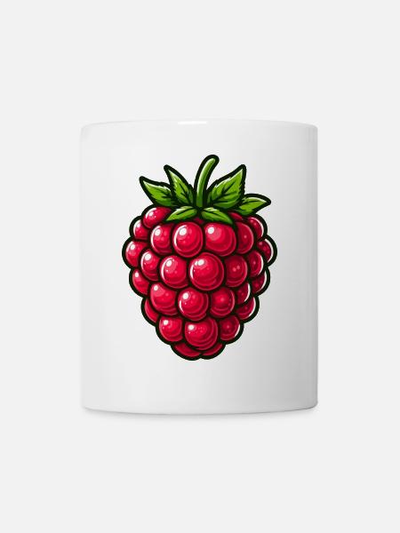 Himbeere, Obst - Tasse - Weiß