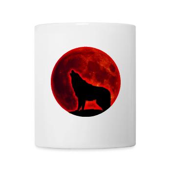 Wolf Vollmond - Tasse - Weiß - Vorne