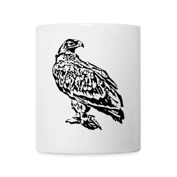 Wanderfalke, Raubvogel - Tasse - Weiß - Vorne