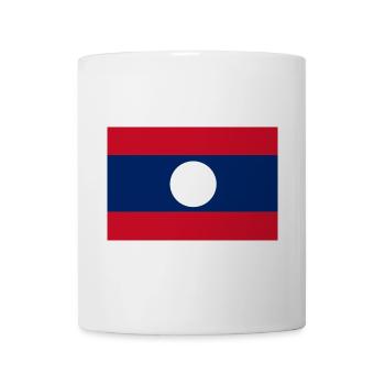Flagge von Laos - Tasse - Weiß - Vorne