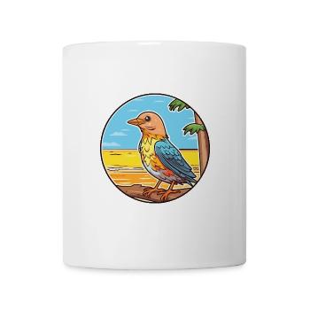 Kuckuck Aquarell Cartoon Kawaii Clipart Tier - Tasse - Weiß - Vorne