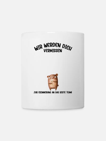 Wir werden dich Vermissen beste Team Abschied - Tasse - Weiß