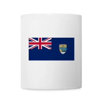 Saint-Helena-Inseln – Inselflagge und Wappen - Tasse - Weiß - Vorne