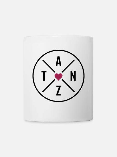 Tanzliebe Tanzen Herz Tanz Liebe Farben anpassbar - Tasse - Weiß
