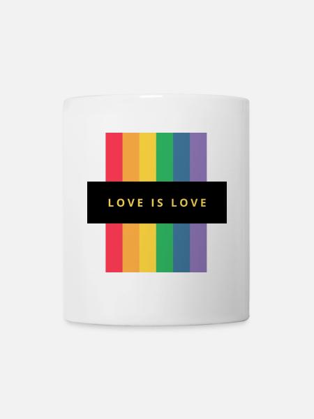Liebe in allen Farben! LGBTQ+ - Tasse - Weiß
