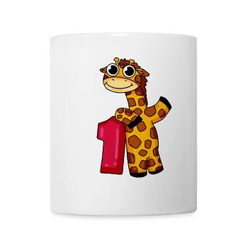 1. Geburtstag Giraffe 1.Klasse Geschenk - Tasse - Weiß - Vorne