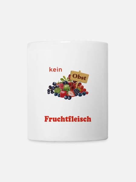 Echte Männer essen kein Obst. Früchte, Geschenk - Tasse - Weiß