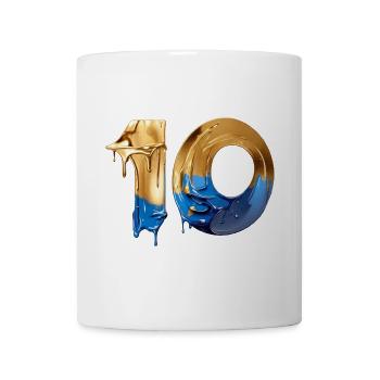 NON. 10 NUMÉRO 10 COOL 10E ANNIVERSAIRE - Mug blanc - blanc - Devant