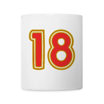 18. 18 YEARS OLD. 18th ANNIVERSARY. BIRTHDAY 18 YEARS. - Mug - white - Front