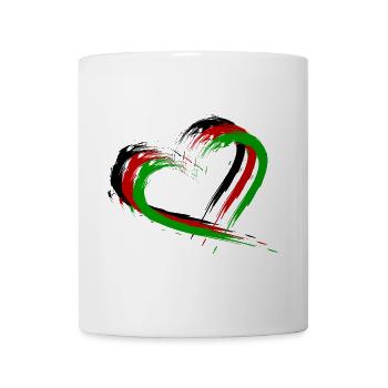 Herz Bürste Afghanistan Flagge Fahne Neu - Tasse - Weiß - Vorne