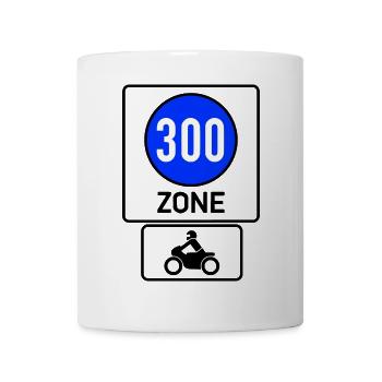 Mind. 300km/h Frei Motorrad Zone - Tasse - Weiß - Vorne