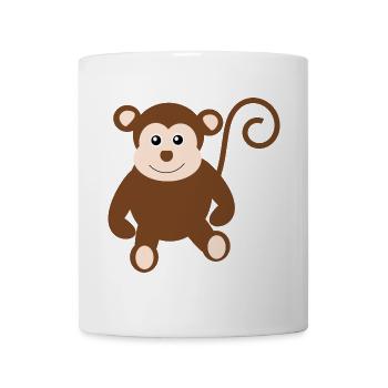 Niedlicher Affe Geschenk Geburt Taufe Babyparty - Tasse - Weiß - Vorne