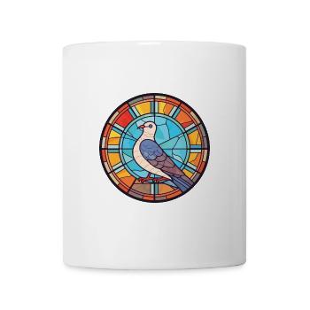 Taube buntes Aquarell Tier Haustier Illustration - Tasse - Weiß - Vorne