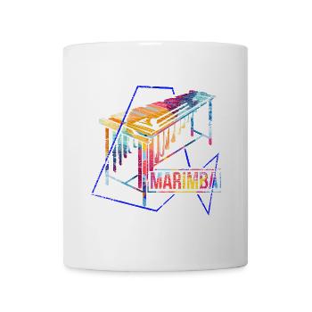 Klangstarke Marimba Perkussion - Tasse - Weiß - Vorne