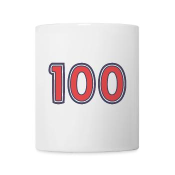 100. 100 ANS. 100e ANNIVERSAIRE - Mug blanc - blanc - Devant