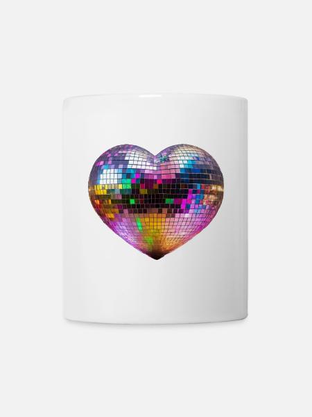 Club Disco Herz - Tasse - Weiß