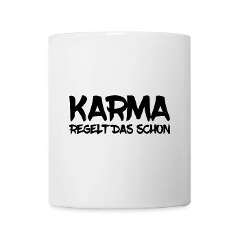 Karma regelt das schon - Tasse - Weiß - Vorne