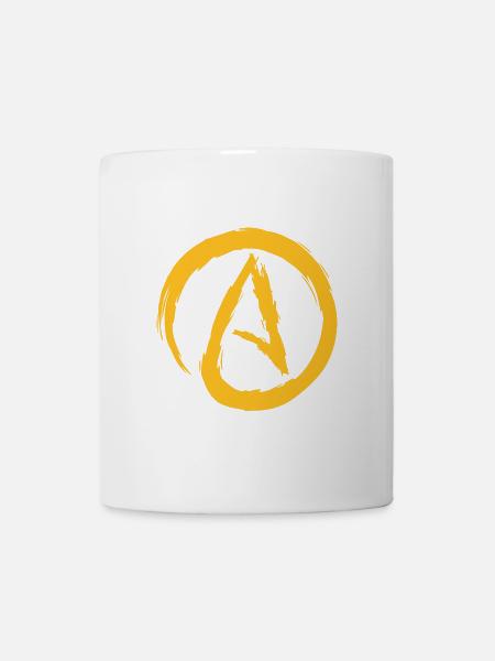 Atheismus Symbol Atheist Darwin Evolution Geschenk - Tasse - Weiß