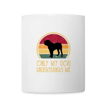 Alano Espanol Hundeliebhaber Silhouette Vintage Sonnenuntergang - Tasse - Weiß - Vorne